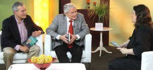 Entrevistando a Luis Palau y a José Pablo Sanchez (autor de la primer biografía de Billy Graham en español) para la TVE