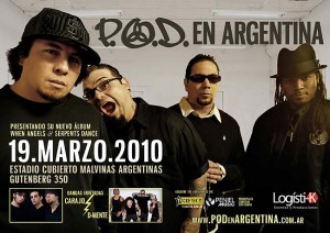 P.O.D. llegará a la Argentina en Marzo